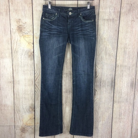 Almost Famous Denim - **SOLD** Whiskered & Distressed Jeans Sz 3